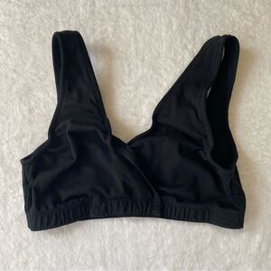 Motherhood Maternity Nursing Bra Sleep Bra Pull down Black Size Small